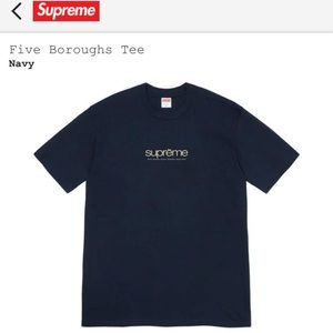 Supreme Five Boroughs navy blue tee